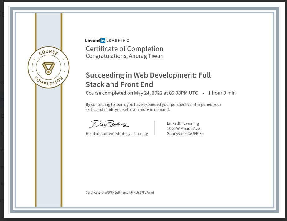 Full Stack Certification